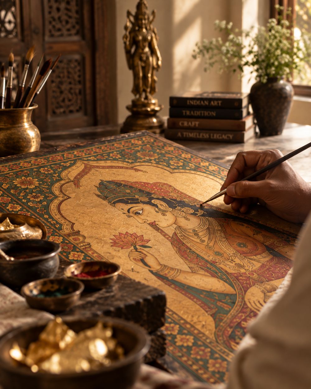 Traditional Tanjore craftsmanship